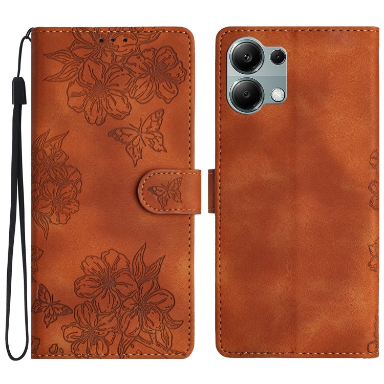 Cherry Blossom Butterfly Skin Feel Embossed PU Phone Case, For Redmi K90 Pro Max/Poco F8 Ultra, For Redmi K90/Poco F8 Pro, For Redmi 15C 5G/4G EU 173mm/Poco C85 5G, For Redmi 15 5G / 4G EU 171mm, For Redmi 15C 5G/4G Global 171mm/Poco C85 4G            ...