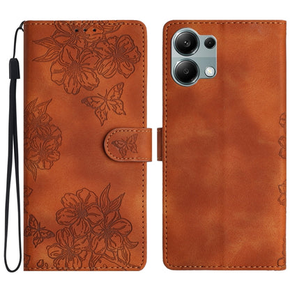 Cherry Blossom Butterfly Skin Feel Embossed PU Phone Case, For Redmi K90 Pro Max/Poco F8 Ultra, For Redmi K90/Poco F8 Pro, For Redmi 15C 5G/4G EU 173mm/Poco C85 5G, For Redmi 15 5G / 4G EU 171mm, For Redmi 15C 5G/4G Global 171mm/Poco C85 4G            ...