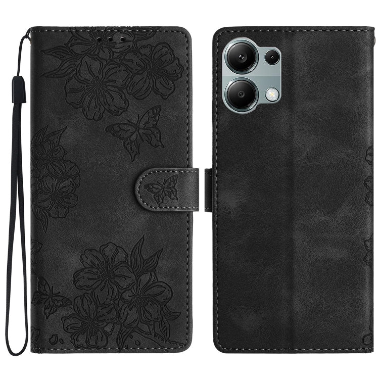 Cherry Blossom Butterfly Skin Feel Embossed PU Phone Case, For Redmi K90 Pro Max/Poco F8 Ultra, For Redmi K90/Poco F8 Pro, For Redmi 15C 5G/4G EU 173mm/Poco C85 5G, For Redmi 15 5G / 4G EU 171mm, For Redmi 15C 5G/4G Global 171mm/Poco C85 4G            ...