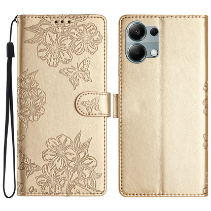 Cherry Blossom Butterfly Skin Feel Embossed PU Phone Case, For Redmi K90 Pro Max/Poco F8 Ultra, For Redmi K90/Poco F8 Pro, For Redmi 15C 5G/4G EU 173mm/Poco C85 5G, For Redmi 15 5G / 4G EU 171mm, For Redmi 15C 5G/4G Global 171mm/Poco C85 4G            ...