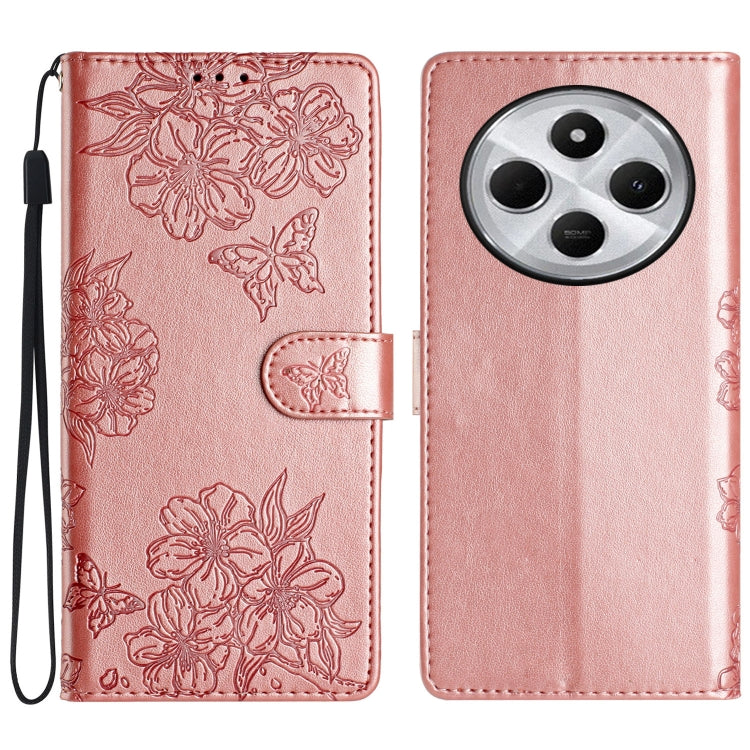 Cherry Blossom Butterfly Skin Feel Embossed PU Phone Case, For Redmi K90 Pro Max/Poco F8 Ultra, For Redmi K90/Poco F8 Pro, For Redmi 15C 5G/4G EU 173mm/Poco C85 5G, For Redmi 15 5G / 4G EU 171mm, For Redmi 15C 5G/4G Global 171mm/Poco C85 4G            ...