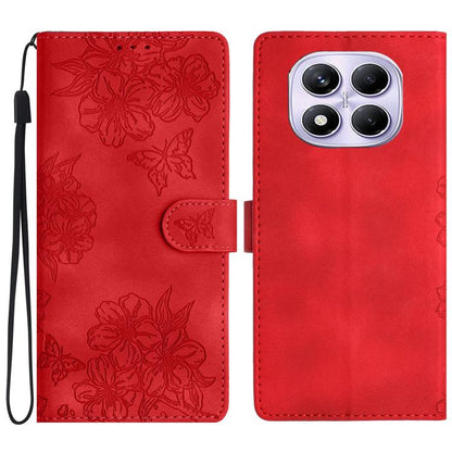 Cherry Blossom Butterfly Skin Feel Embossed PU Phone Case, For Redmi K90 Pro Max/Poco F8 Ultra, For Redmi K90/Poco F8 Pro, For Redmi 15C 5G/4G EU 173mm/Poco C85 5G, For Redmi 15 5G / 4G EU 171mm, For Redmi 15C 5G/4G Global 171mm/Poco C85 4G            ...
