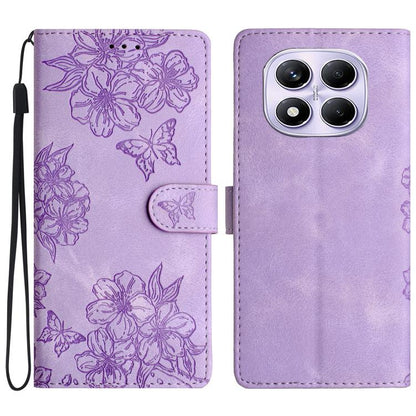 Cherry Blossom Butterfly Skin Feel Embossed PU Phone Case, For Redmi K90 Pro Max/Poco F8 Ultra, For Redmi K90/Poco F8 Pro, For Redmi 15C 5G/4G EU 173mm/Poco C85 5G, For Redmi 15 5G / 4G EU 171mm, For Redmi 15C 5G/4G Global 171mm/Poco C85 4G            ...