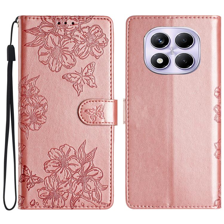 Cherry Blossom Butterfly Skin Feel Embossed PU Phone Case, For Redmi K90 Pro Max/Poco F8 Ultra, For Redmi K90/Poco F8 Pro, For Redmi 15C 5G/4G EU 173mm/Poco C85 5G, For Redmi 15 5G / 4G EU 171mm, For Redmi 15C 5G/4G Global 171mm/Poco C85 4G            ...