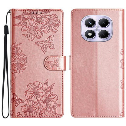 Cherry Blossom Butterfly Skin Feel Embossed PU Phone Case, For Redmi K90 Pro Max/Poco F8 Ultra, For Redmi K90/Poco F8 Pro, For Redmi 15C 5G/4G EU 173mm/Poco C85 5G, For Redmi 15 5G / 4G EU 171mm, For Redmi 15C 5G/4G Global 171mm/Poco C85 4G            ...