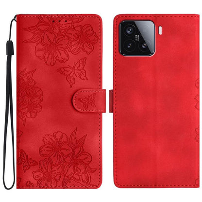 Cherry Blossom Butterfly Skin Feel Embossed PU Phone Case, For Redmi K90 Pro Max/Poco F8 Ultra, For Redmi K90/Poco F8 Pro, For Redmi 15C 5G/4G EU 173mm/Poco C85 5G, For Redmi 15 5G / 4G EU 171mm, For Redmi 15C 5G/4G Global 171mm/Poco C85 4G            ...