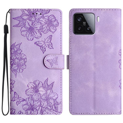Cherry Blossom Butterfly Skin Feel Embossed PU Phone Case, For Redmi K90 Pro Max/Poco F8 Ultra, For Redmi K90/Poco F8 Pro, For Redmi 15C 5G/4G EU 173mm/Poco C85 5G, For Redmi 15 5G / 4G EU 171mm, For Redmi 15C 5G/4G Global 171mm/Poco C85 4G            ...