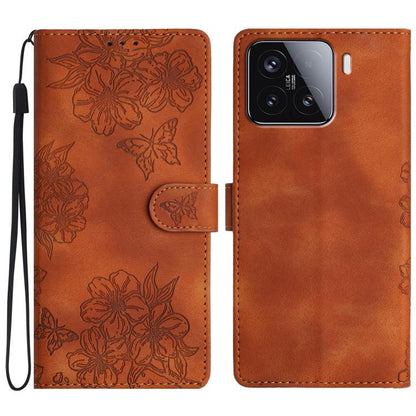Cherry Blossom Butterfly Skin Feel Embossed PU Phone Case, For Redmi K90 Pro Max/Poco F8 Ultra, For Redmi K90/Poco F8 Pro, For Redmi 15C 5G/4G EU 173mm/Poco C85 5G, For Redmi 15 5G / 4G EU 171mm, For Redmi 15C 5G/4G Global 171mm/Poco C85 4G            ...
