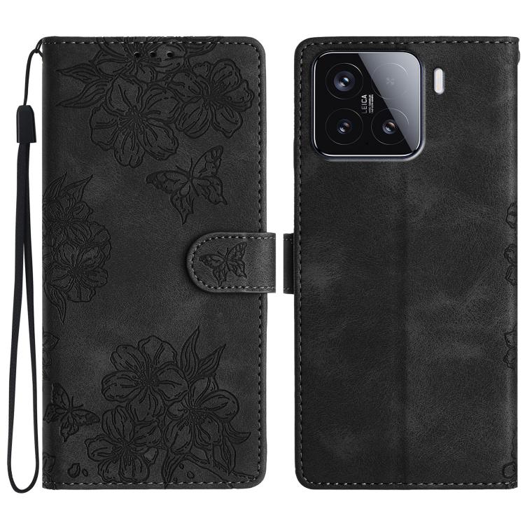 Cherry Blossom Butterfly Skin Feel Embossed PU Phone Case, For Redmi K90 Pro Max/Poco F8 Ultra, For Redmi K90/Poco F8 Pro, For Redmi 15C 5G/4G EU 173mm/Poco C85 5G, For Redmi 15 5G / 4G EU 171mm, For Redmi 15C 5G/4G Global 171mm/Poco C85 4G            ...