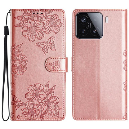 Cherry Blossom Butterfly Skin Feel Embossed PU Phone Case, For Redmi K90 Pro Max/Poco F8 Ultra, For Redmi K90/Poco F8 Pro, For Redmi 15C 5G/4G EU 173mm/Poco C85 5G, For Redmi 15 5G / 4G EU 171mm, For Redmi 15C 5G/4G Global 171mm/Poco C85 4G            ...
