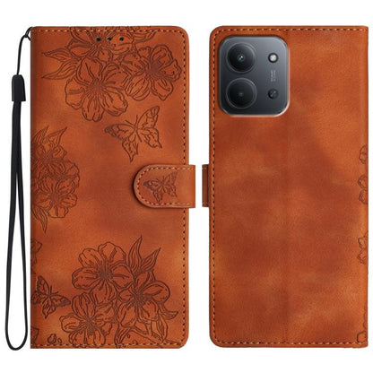 Cherry Blossom Butterfly Skin Feel Embossed PU Phone Case, For Redmi K90 Pro Max/Poco F8 Ultra, For Redmi K90/Poco F8 Pro, For Redmi 15C 5G/4G EU 173mm/Poco C85 5G, For Redmi 15 5G / 4G EU 171mm, For Redmi 15C 5G/4G Global 171mm/Poco C85 4G            ...