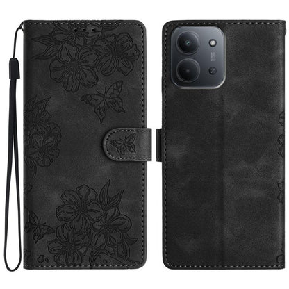 Cherry Blossom Butterfly Skin Feel Embossed PU Phone Case, For Redmi K90 Pro Max/Poco F8 Ultra, For Redmi K90/Poco F8 Pro, For Redmi 15C 5G/4G EU 173mm/Poco C85 5G, For Redmi 15 5G / 4G EU 171mm, For Redmi 15C 5G/4G Global 171mm/Poco C85 4G            ...