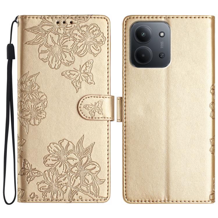 Cherry Blossom Butterfly Skin Feel Embossed PU Phone Case, For Redmi K90 Pro Max/Poco F8 Ultra, For Redmi K90/Poco F8 Pro, For Redmi 15C 5G/4G EU 173mm/Poco C85 5G, For Redmi 15 5G / 4G EU 171mm, For Redmi 15C 5G/4G Global 171mm/Poco C85 4G            ...