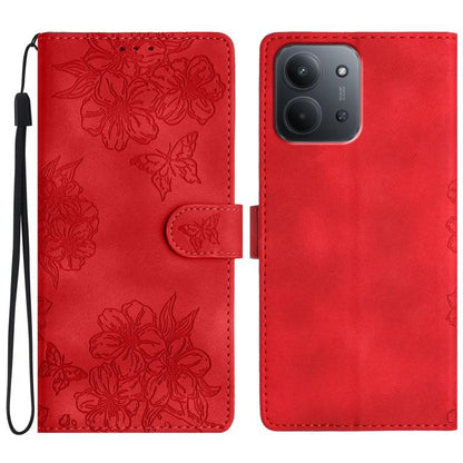 Cherry Blossom Butterfly Skin Feel Embossed PU Phone Case, For Redmi K90 Pro Max/Poco F8 Ultra, For Redmi K90/Poco F8 Pro, For Redmi 15C 5G/4G EU 173mm/Poco C85 5G, For Redmi 15 5G / 4G EU 171mm, For Redmi 15C 5G/4G Global 171mm/Poco C85 4G            ...