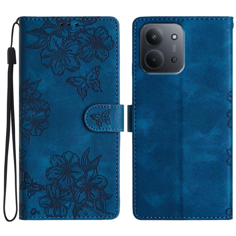 Cherry Blossom Butterfly Skin Feel Embossed PU Phone Case, For Redmi K90 Pro Max/Poco F8 Ultra, For Redmi K90/Poco F8 Pro, For Redmi 15C 5G/4G EU 173mm/Poco C85 5G, For Redmi 15 5G / 4G EU 171mm, For Redmi 15C 5G/4G Global 171mm/Poco C85 4G            ...