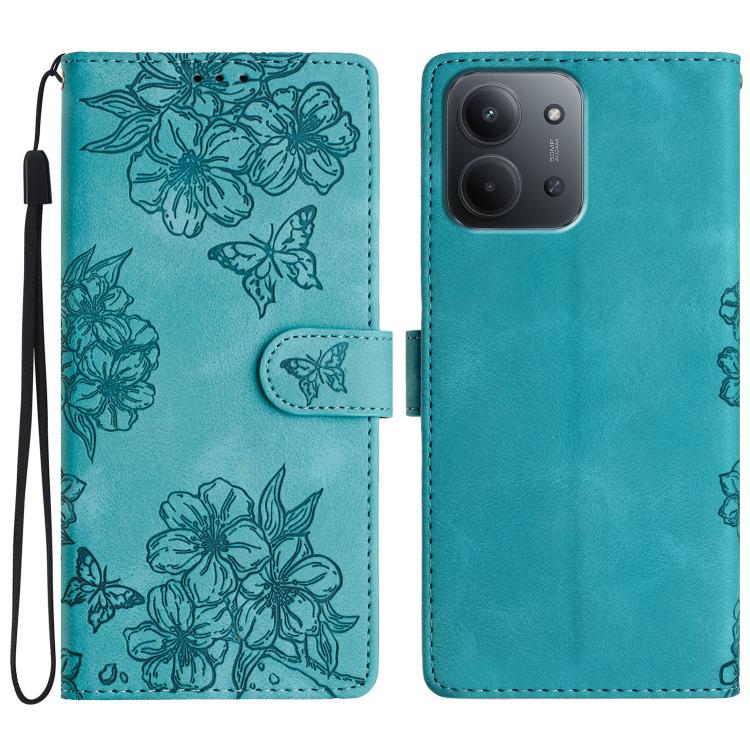 Cherry Blossom Butterfly Skin Feel Embossed PU Phone Case, For Redmi K90 Pro Max/Poco F8 Ultra, For Redmi K90/Poco F8 Pro, For Redmi 15C 5G/4G EU 173mm/Poco C85 5G, For Redmi 15 5G / 4G EU 171mm, For Redmi 15C 5G/4G Global 171mm/Poco C85 4G            ...