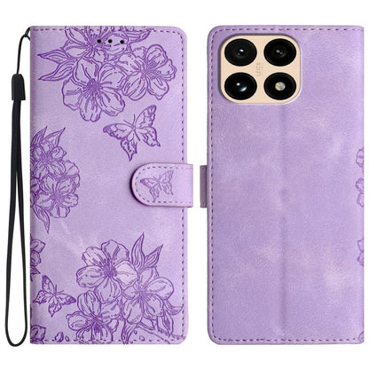 Cherry Blossom Butterfly Skin Feel Embossed PU Phone Case, For Redmi K90 Pro Max/Poco F8 Ultra, For Redmi K90/Poco F8 Pro, For Redmi 15C 5G/4G EU 173mm/Poco C85 5G, For Redmi 15 5G / 4G EU 171mm, For Redmi 15C 5G/4G Global 171mm/Poco C85 4G            ...