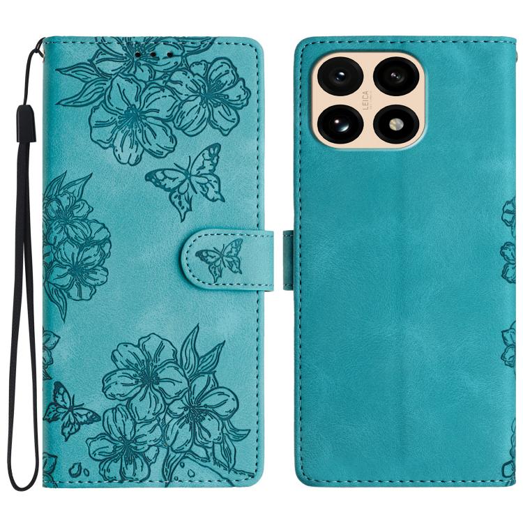 Cherry Blossom Butterfly Skin Feel Embossed PU Phone Case, For Redmi K90 Pro Max/Poco F8 Ultra, For Redmi K90/Poco F8 Pro, For Redmi 15C 5G/4G EU 173mm/Poco C85 5G, For Redmi 15 5G / 4G EU 171mm, For Redmi 15C 5G/4G Global 171mm/Poco C85 4G            ...