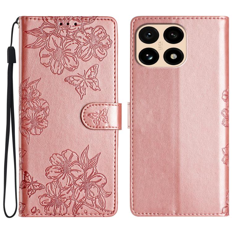 Cherry Blossom Butterfly Skin Feel Embossed PU Phone Case, For Redmi K90 Pro Max/Poco F8 Ultra, For Redmi K90/Poco F8 Pro, For Redmi 15C 5G/4G EU 173mm/Poco C85 5G, For Redmi 15 5G / 4G EU 171mm, For Redmi 15C 5G/4G Global 171mm/Poco C85 4G            ...