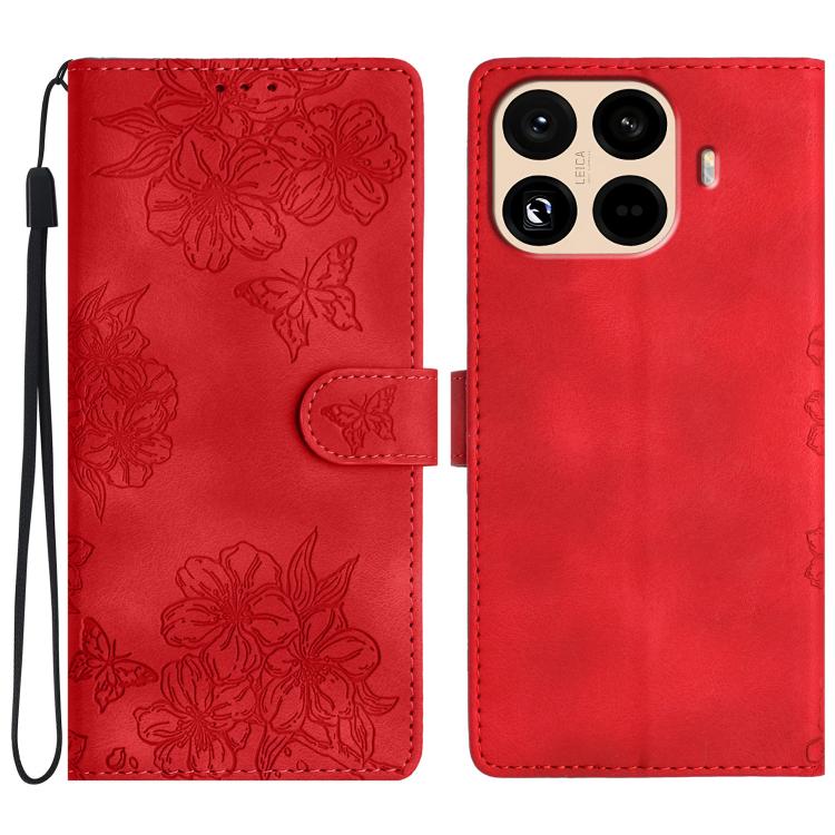 Cherry Blossom Butterfly Skin Feel Embossed PU Phone Case, For Redmi K90 Pro Max/Poco F8 Ultra, For Redmi K90/Poco F8 Pro, For Redmi 15C 5G/4G EU 173mm/Poco C85 5G, For Redmi 15 5G / 4G EU 171mm, For Redmi 15C 5G/4G Global 171mm/Poco C85 4G            ...