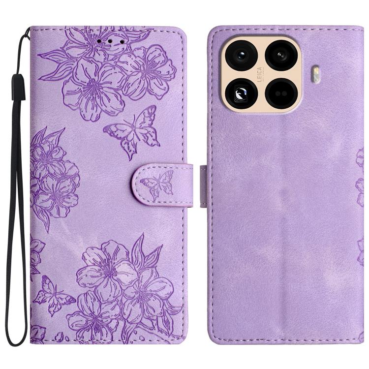 Cherry Blossom Butterfly Skin Feel Embossed PU Phone Case, For Redmi K90 Pro Max/Poco F8 Ultra, For Redmi K90/Poco F8 Pro, For Redmi 15C 5G/4G EU 173mm/Poco C85 5G, For Redmi 15 5G / 4G EU 171mm, For Redmi 15C 5G/4G Global 171mm/Poco C85 4G            ...