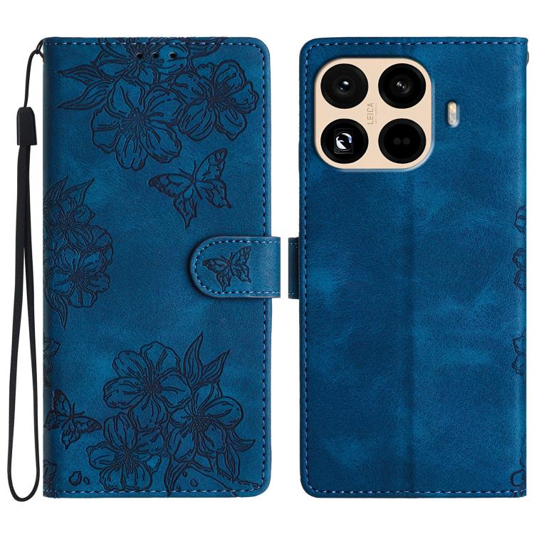Cherry Blossom Butterfly Skin Feel Embossed PU Phone Case, For Redmi K90 Pro Max/Poco F8 Ultra, For Redmi K90/Poco F8 Pro, For Redmi 15C 5G/4G EU 173mm/Poco C85 5G, For Redmi 15 5G / 4G EU 171mm, For Redmi 15C 5G/4G Global 171mm/Poco C85 4G            ...