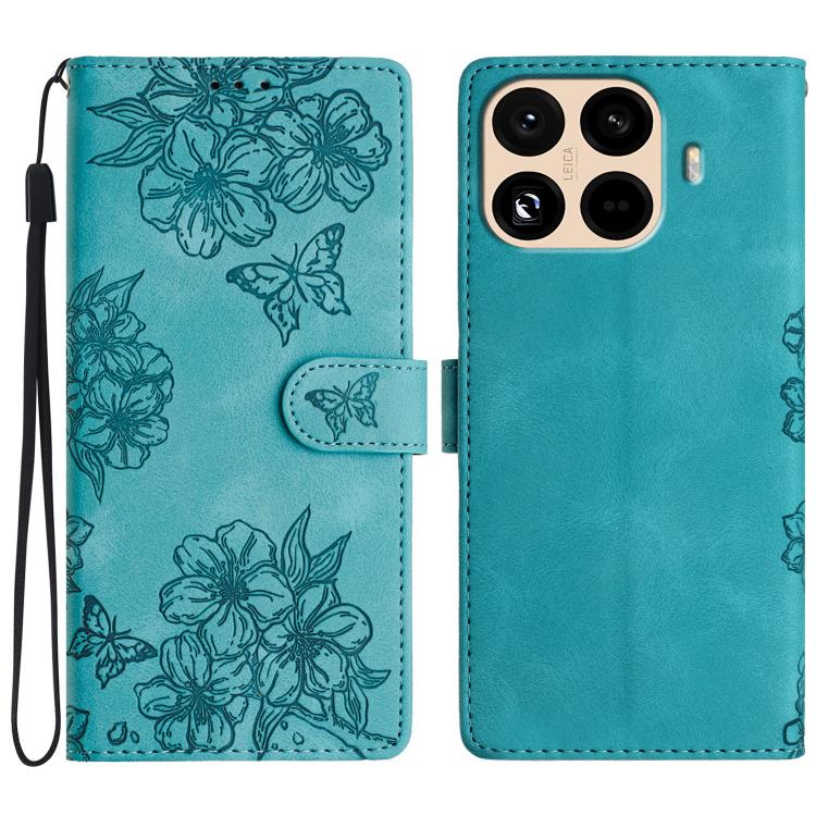 Cherry Blossom Butterfly Skin Feel Embossed PU Phone Case, For Redmi K90 Pro Max/Poco F8 Ultra, For Redmi K90/Poco F8 Pro, For Redmi 15C 5G/4G EU 173mm/Poco C85 5G, For Redmi 15 5G / 4G EU 171mm, For Redmi 15C 5G/4G Global 171mm/Poco C85 4G            ...