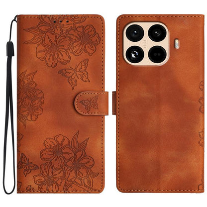 Cherry Blossom Butterfly Skin Feel Embossed PU Phone Case, For Redmi K90 Pro Max/Poco F8 Ultra, For Redmi K90/Poco F8 Pro, For Redmi 15C 5G/4G EU 173mm/Poco C85 5G, For Redmi 15 5G / 4G EU 171mm, For Redmi 15C 5G/4G Global 171mm/Poco C85 4G            ...