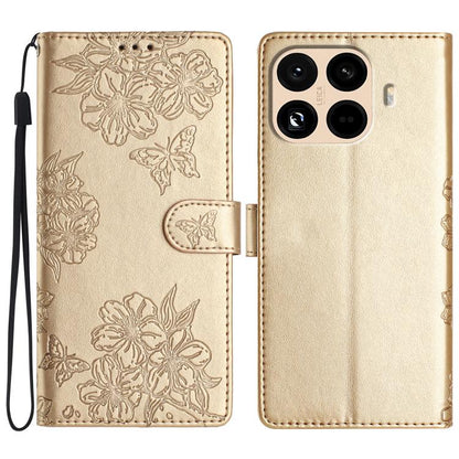 Cherry Blossom Butterfly Skin Feel Embossed PU Phone Case, For Redmi K90 Pro Max/Poco F8 Ultra, For Redmi K90/Poco F8 Pro, For Redmi 15C 5G/4G EU 173mm/Poco C85 5G, For Redmi 15 5G / 4G EU 171mm, For Redmi 15C 5G/4G Global 171mm/Poco C85 4G            ...