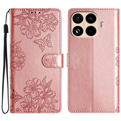 Cherry Blossom Butterfly Skin Feel Embossed PU Phone Case, For Redmi K90 Pro Max/Poco F8 Ultra, For Redmi K90/Poco F8 Pro, For Redmi 15C 5G/4G EU 173mm/Poco C85 5G, For Redmi 15 5G / 4G EU 171mm, For Redmi 15C 5G/4G Global 171mm/Poco C85 4G            ...
