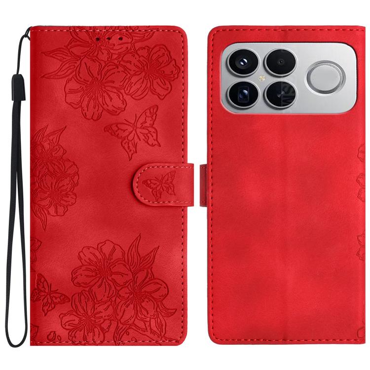 Cherry Blossom Butterfly Skin Feel Embossed PU Phone Case, For Redmi K90 Pro Max/Poco F8 Ultra, For Redmi K90/Poco F8 Pro, For Redmi 15C 5G/4G EU 173mm/Poco C85 5G, For Redmi 15 5G / 4G EU 171mm, For Redmi 15C 5G/4G Global 171mm/Poco C85 4G            ...