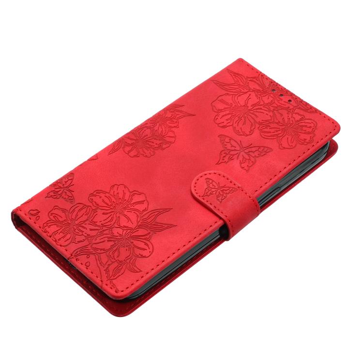 Cherry Blossom Butterfly Skin Feel Embossed PU Phone Case, For Redmi K90 Pro Max/Poco F8 Ultra, For Redmi K90/Poco F8 Pro, For Redmi 15C 5G/4G EU 173mm/Poco C85 5G, For Redmi 15 5G / 4G EU 171mm, For Redmi 15C 5G/4G Global 171mm/Poco C85 4G            ...