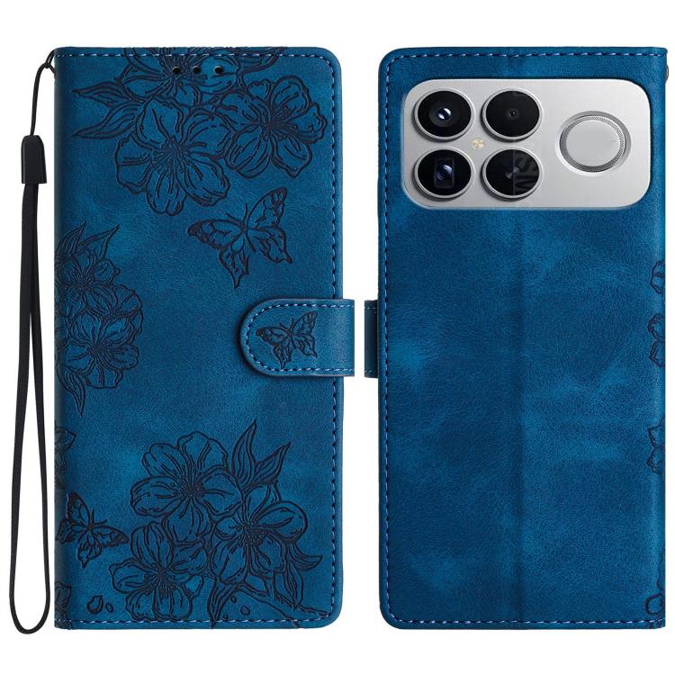 Cherry Blossom Butterfly Skin Feel Embossed PU Phone Case, For Redmi K90 Pro Max/Poco F8 Ultra, For Redmi K90/Poco F8 Pro, For Redmi 15C 5G/4G EU 173mm/Poco C85 5G, For Redmi 15 5G / 4G EU 171mm, For Redmi 15C 5G/4G Global 171mm/Poco C85 4G            ...