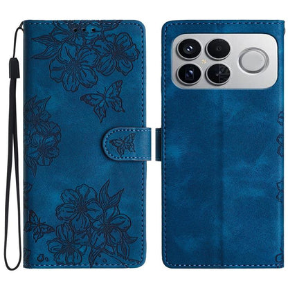 Cherry Blossom Butterfly Skin Feel Embossed PU Phone Case, For Redmi K90 Pro Max/Poco F8 Ultra, For Redmi K90/Poco F8 Pro, For Redmi 15C 5G/4G EU 173mm/Poco C85 5G, For Redmi 15 5G / 4G EU 171mm, For Redmi 15C 5G/4G Global 171mm/Poco C85 4G            ...