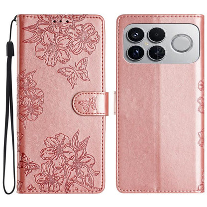 Cherry Blossom Butterfly Skin Feel Embossed PU Phone Case, For Redmi K90 Pro Max/Poco F8 Ultra, For Redmi K90/Poco F8 Pro, For Redmi 15C 5G/4G EU 173mm/Poco C85 5G, For Redmi 15 5G / 4G EU 171mm, For Redmi 15C 5G/4G Global 171mm/Poco C85 4G            ...