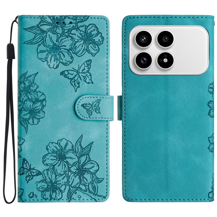 Cherry Blossom Butterfly Skin Feel Embossed PU Phone Case, For Redmi K90 Pro Max/Poco F8 Ultra, For Redmi K90/Poco F8 Pro, For Redmi 15C 5G/4G EU 173mm/Poco C85 5G, For Redmi 15 5G / 4G EU 171mm, For Redmi 15C 5G/4G Global 171mm/Poco C85 4G            ...