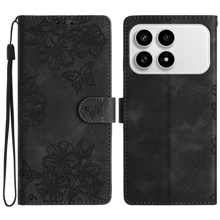 Cherry Blossom Butterfly Skin Feel Embossed PU Phone Case, For Redmi K90 Pro Max/Poco F8 Ultra, For Redmi K90/Poco F8 Pro, For Redmi 15C 5G/4G EU 173mm/Poco C85 5G, For Redmi 15 5G / 4G EU 171mm, For Redmi 15C 5G/4G Global 171mm/Poco C85 4G            ...