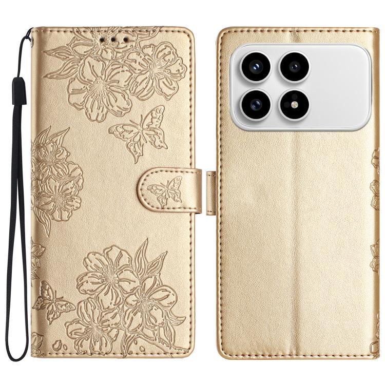 Cherry Blossom Butterfly Skin Feel Embossed PU Phone Case, For Redmi K90 Pro Max/Poco F8 Ultra, For Redmi K90/Poco F8 Pro, For Redmi 15C 5G/4G EU 173mm/Poco C85 5G, For Redmi 15 5G / 4G EU 171mm, For Redmi 15C 5G/4G Global 171mm/Poco C85 4G            ...