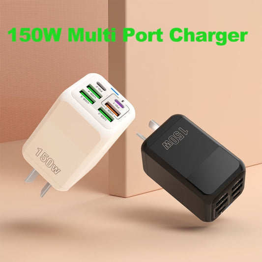 150W 4 x USB + 2 x USB-C / Type-C Multi-port Fast Charger, EU Plug, US Plug, UK Plug