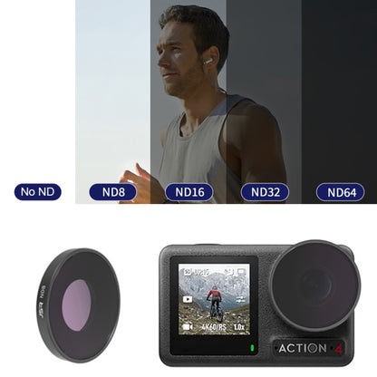 For DJI Osmo Action 4 JUNESTAR Threaded Camera Lens Filter, MCUV, CPL, ND8, ND16, ND32, ND64, ND1000, ND8PL, ND16PL, ND32PL, ND64PL, NIGHT, STAR, Streak Gold Drawing, Streak Blue Drawing, Macro 15X, Pink Diving Filter, Magenta Diving Filter            ...