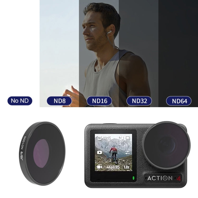 For DJI Osmo Action 4 JUNESTAR Threaded Camera Lens Filter, MCUV, CPL, ND8, ND16, ND32, ND64, ND1000, ND8PL, ND16PL, ND32PL, ND64PL, NIGHT, STAR, Streak Gold Drawing, Streak Blue Drawing, Macro 15X, Pink Diving Filter, Magenta Diving Filter            ...