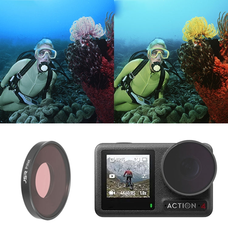 For DJI Osmo Action 4 JUNESTAR Threaded Camera Lens Filter, MCUV, CPL, ND8, ND16, ND32, ND64, ND1000, ND8PL, ND16PL, ND32PL, ND64PL, NIGHT, STAR, Streak Gold Drawing, Streak Blue Drawing, Macro 15X, Pink Diving Filter, Magenta Diving Filter            ...