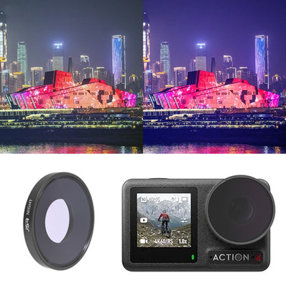 For DJI Osmo Action 4 JUNESTAR Threaded Camera Lens Filter, MCUV, CPL, ND8, ND16, ND32, ND64, ND1000, ND8PL, ND16PL, ND32PL, ND64PL, NIGHT, STAR, Streak Gold Drawing, Streak Blue Drawing, Macro 15X, Pink Diving Filter, Magenta Diving Filter            ...