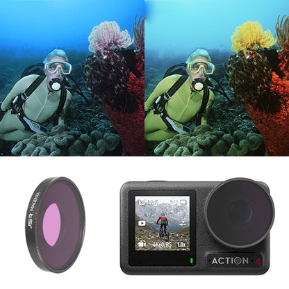 For DJI Osmo Action 4 JUNESTAR Threaded Camera Lens Filter, MCUV, CPL, ND8, ND16, ND32, ND64, ND1000, ND8PL, ND16PL, ND32PL, ND64PL, NIGHT, STAR, Streak Gold Drawing, Streak Blue Drawing, Macro 15X, Pink Diving Filter, Magenta Diving Filter            ...