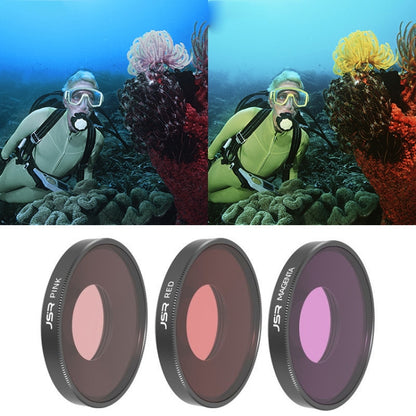 For DJI Osmo Action 4 JUNESTAR Threaded Camera Lens Filter, MCUV, CPL, ND8, ND16, ND32, ND64, ND1000, ND8PL, ND16PL, ND32PL, ND64PL, NIGHT, STAR, Streak Gold Drawing, Streak Blue Drawing, Macro 15X, Pink Diving Filter, Magenta Diving Filter            ...