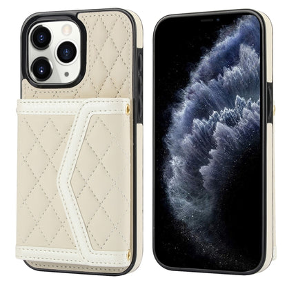 Splicing Rhombic Texture Card Bag Phone Case with Long Lanyard, For iPhone 12 / 12 Pro, For iPhone 12 Pro Max, For iPhone 12 mini, For iPhone 11 Pro Max, For iPhone 11, For iPhone 11 Pro