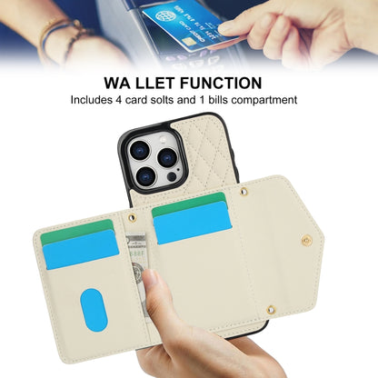 Splicing Rhombic Texture Card Bag Phone Case with Long Lanyard, For iPhone 12 / 12 Pro, For iPhone 12 Pro Max, For iPhone 12 mini, For iPhone 11 Pro Max, For iPhone 11, For iPhone 11 Pro