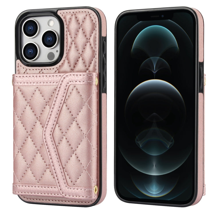 Splicing Rhombic Texture Card Bag Phone Case with Long Lanyard, For iPhone 12 / 12 Pro, For iPhone 12 Pro Max, For iPhone 12 mini, For iPhone 11 Pro Max, For iPhone 11, For iPhone 11 Pro