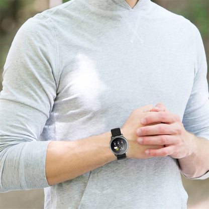 Silicone Solid Color Silver Buckle Strap, Size: 22mm, For Xiaomi Haylou Solar LS05