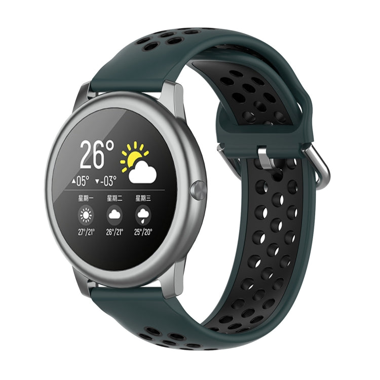 Silicone Sports Two-tone Strap, Size: 22mm, For Xiaomi Haylou Solar LS05